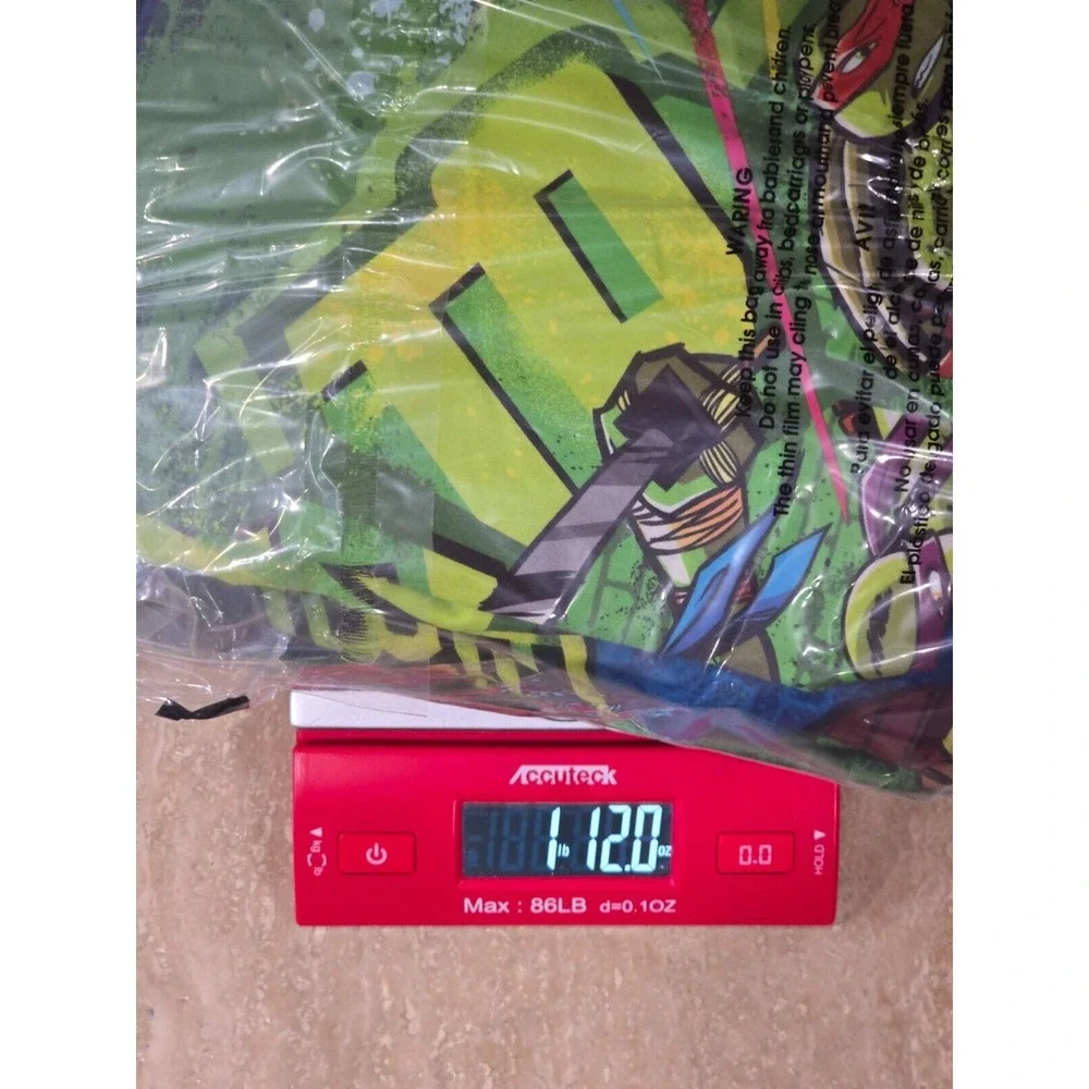 TMNT 3pc Bedding Turtle Power Twin‎ Flat Fitted 1 Pillowcase Polyester Kids Room